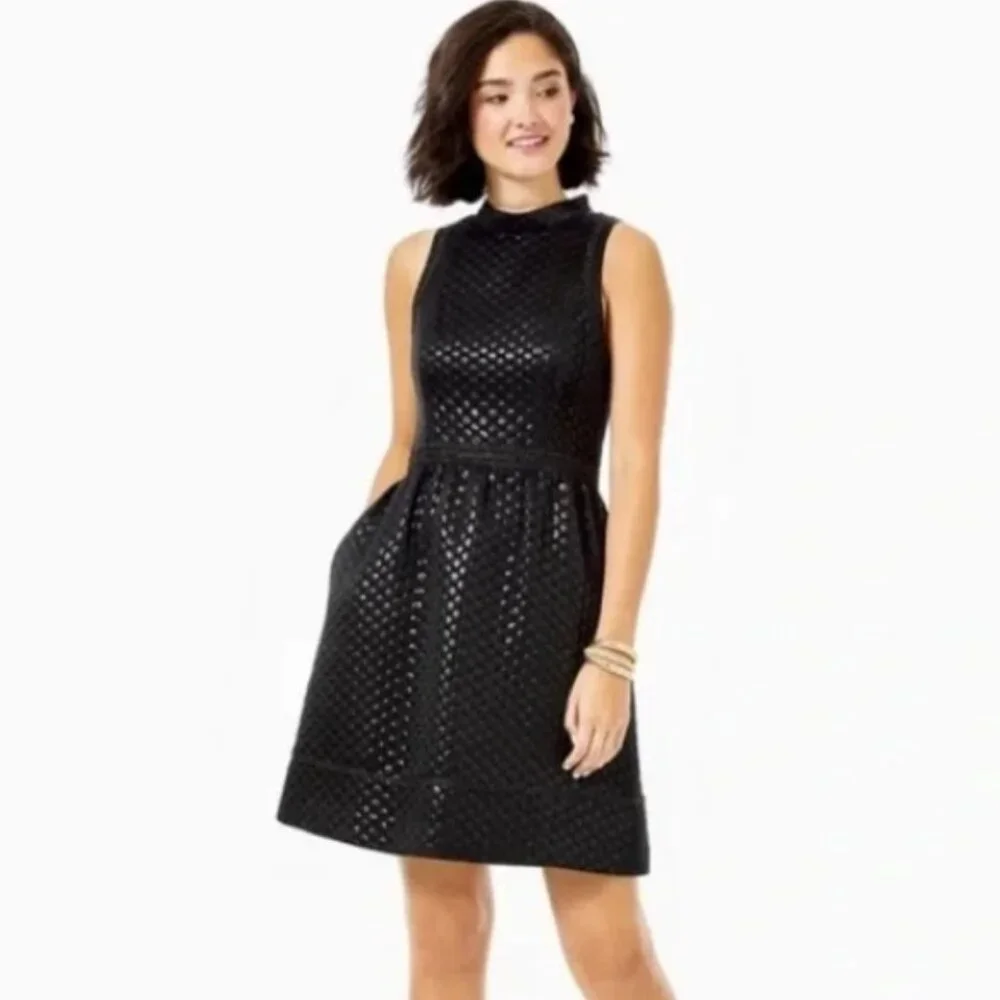 Lilly Pulitzer Black Zaria Dress, Black | Size 10